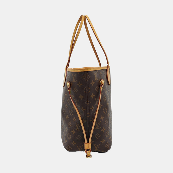 NEVERFULL MM Monogram Coated Canvas Brown