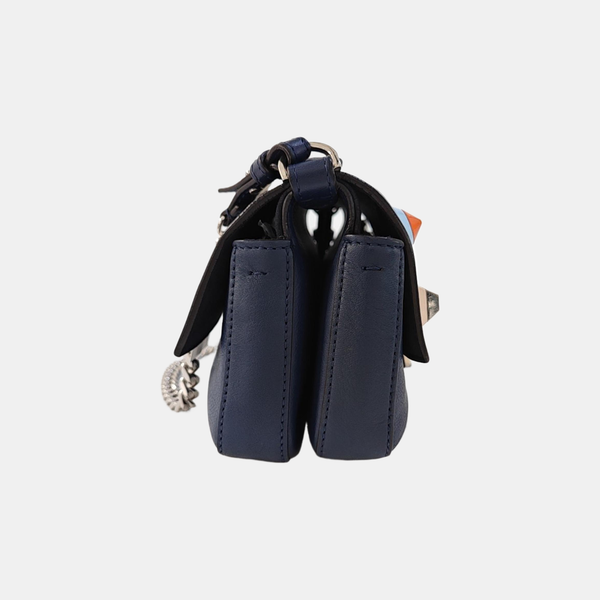 Calfskin Shoulder Bag Blue