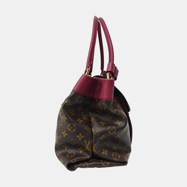 OLYMPE MM Monogram Coated Canvas Brown