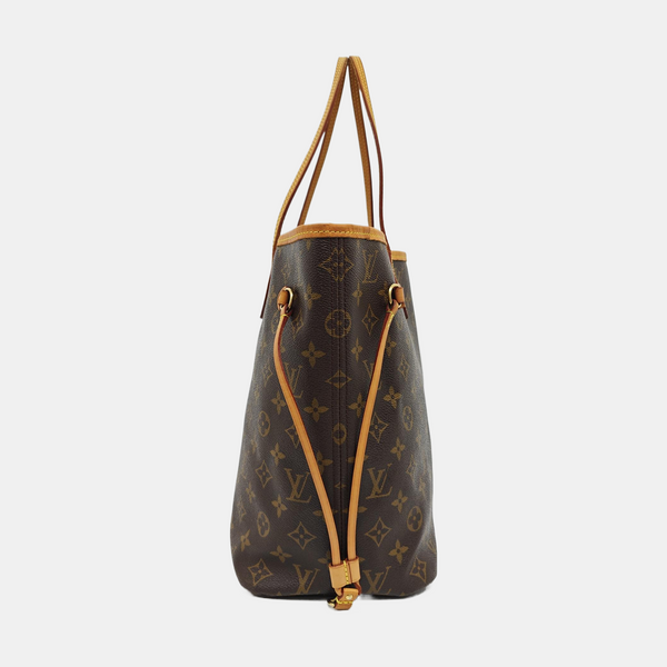 NEVERFULL MM Monogram Coated Canvas Brown