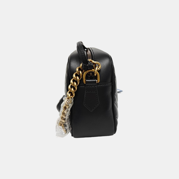 GG Marmont Small Quilted Calfskin Black