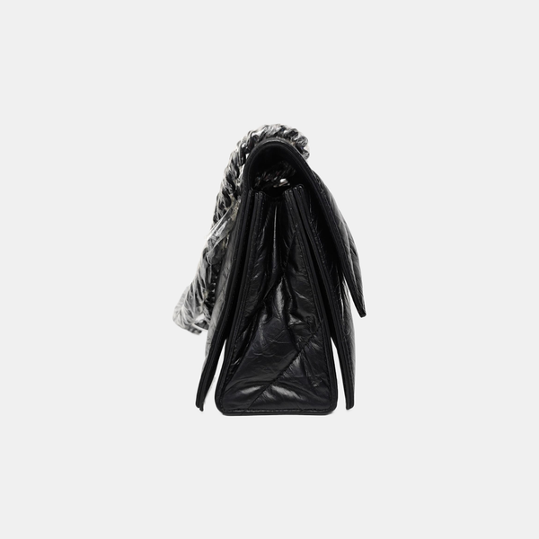Crush Small Quilted Calfskin Black