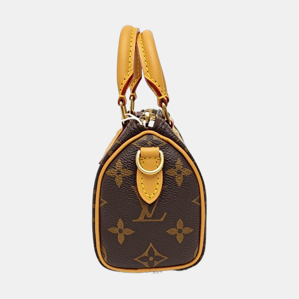 SPEEDY Nano Monogram Coated Canvas Brown