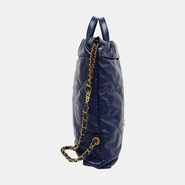 CHANEL 22 Small Quilted Calfskin Blue