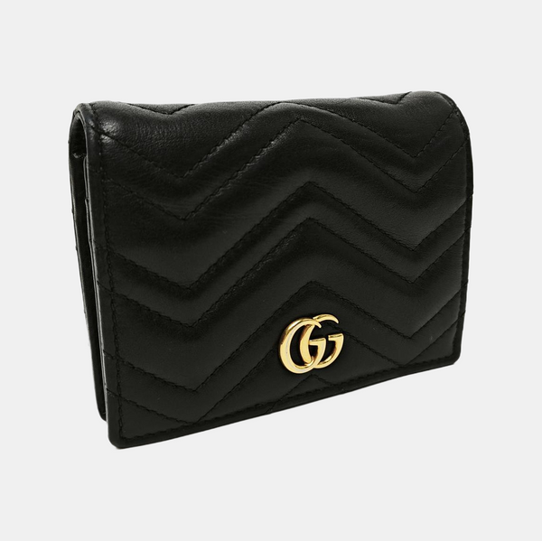 GG Marmont Mini Quilted Calfskin Black Wallet