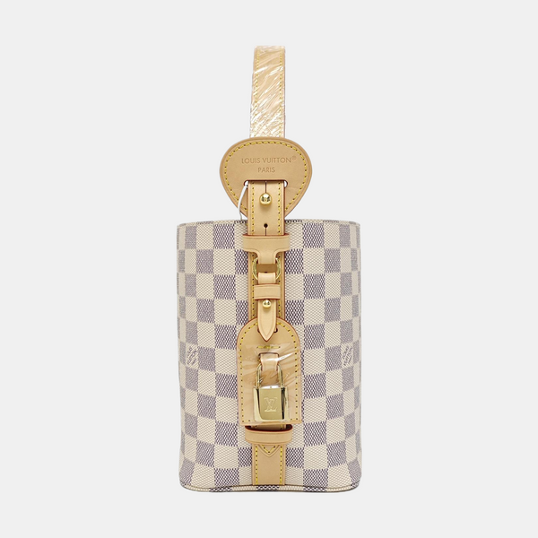 ALL IN PM Damier Azur Coated Canvas White