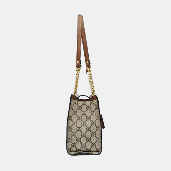 Padlock Small Monogram Coated Canvas Beige