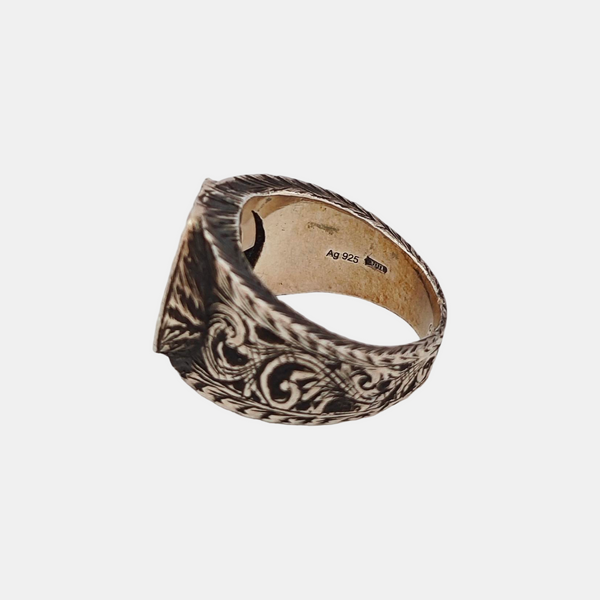 Interlocking G 925 Sterling Silver Ring HK 15