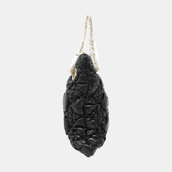 Crunchy Medium Cannage Calfskin Black