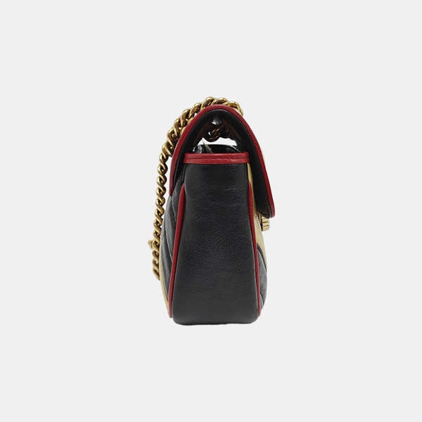 GG Marmont Small Quilted Calfskin Multicolor