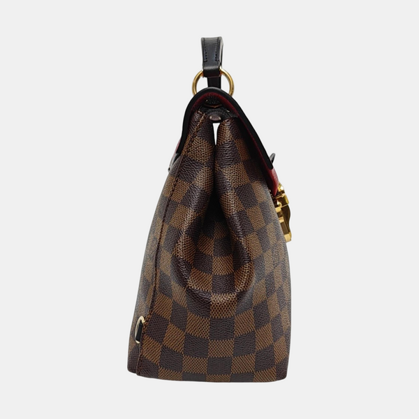 CLAPTON Damier Ebene Coated Canvas Brown