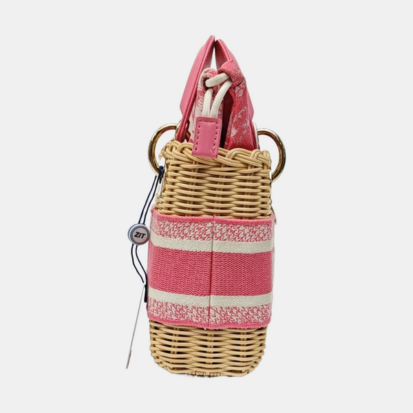 Lady Dior Mini Straw Beige