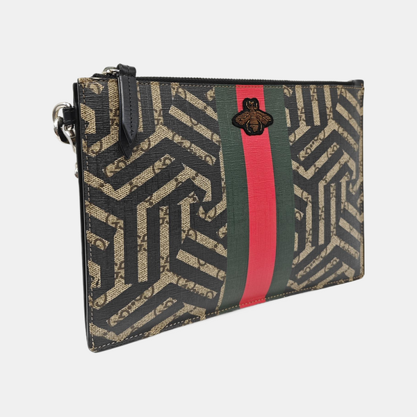 Monogram Coated Canvas Clutch Multicolor