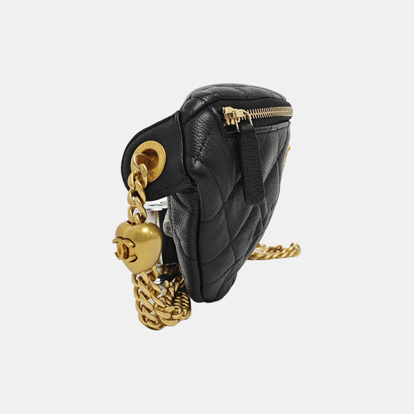 Quilted Calfskin Belt Bag Black