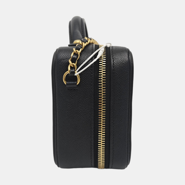 FILIGREE Small Quilted Grained Calfskin Black