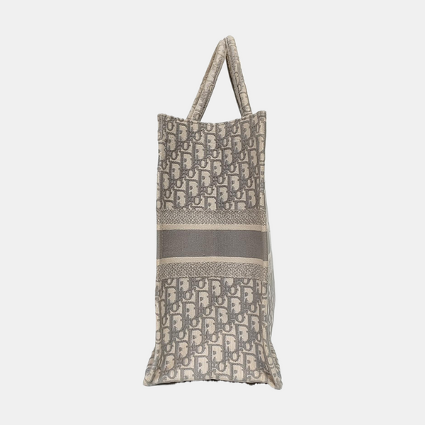 Book Tote Large Oblique Canvas Gray