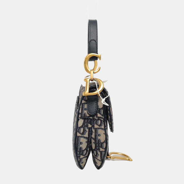Saddle Mini Oblique Canvas Blue