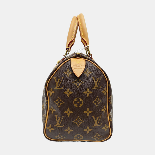 SPEEDY 25 Monogram Coated Canvas Brown