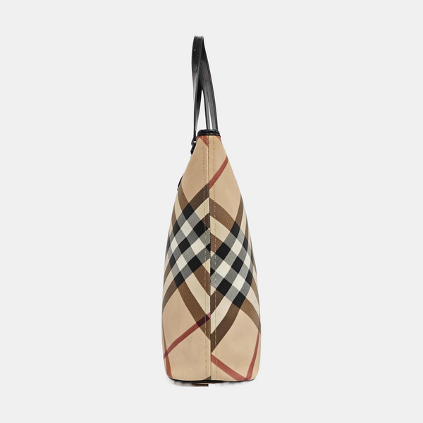 Coated Canvas Tote Bag Medium Beige