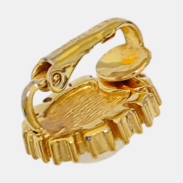 Metal Gold Clip On Earrings