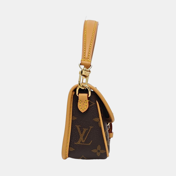 DIANE Nano Monogram Coated Canvas Brown