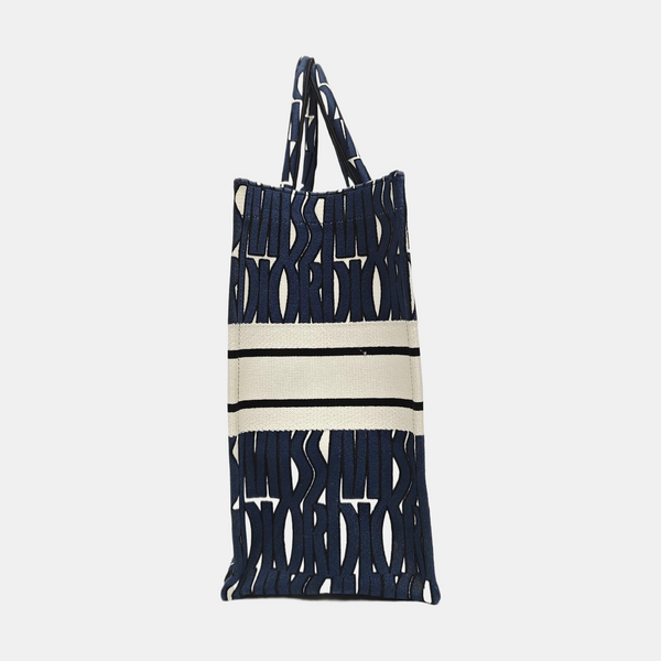 Book Tote Large Fabric Blue