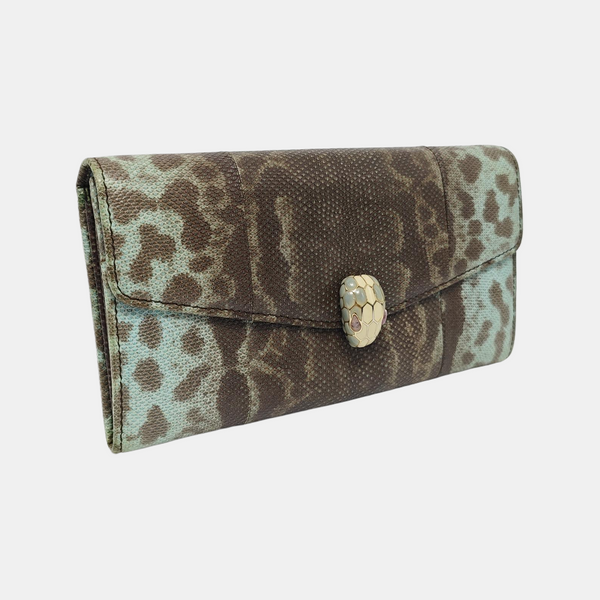 SERPENTI FOREVER Calfskin Brown Wallet