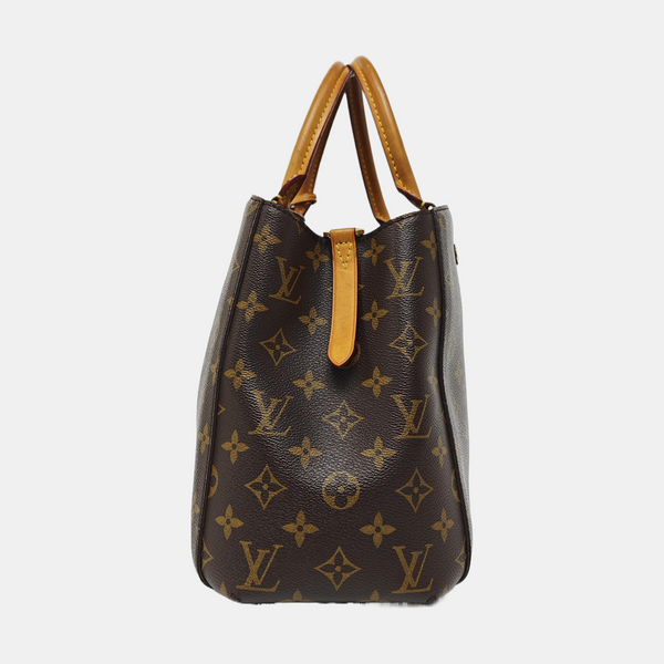 MONTAIGNE Monogram Coated Canvas Brown
