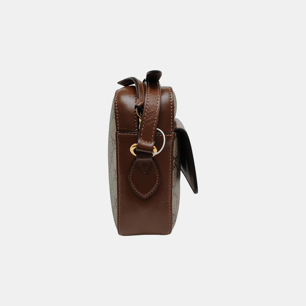 Horsebit 1955 Small Coated Canvas Beige