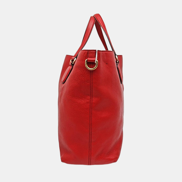 Calfskin Tote Bag Red
