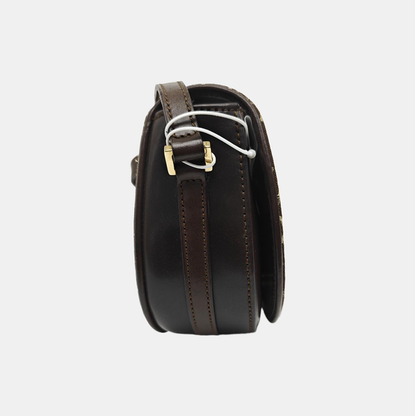 Fabric Shoulder Bag Brown