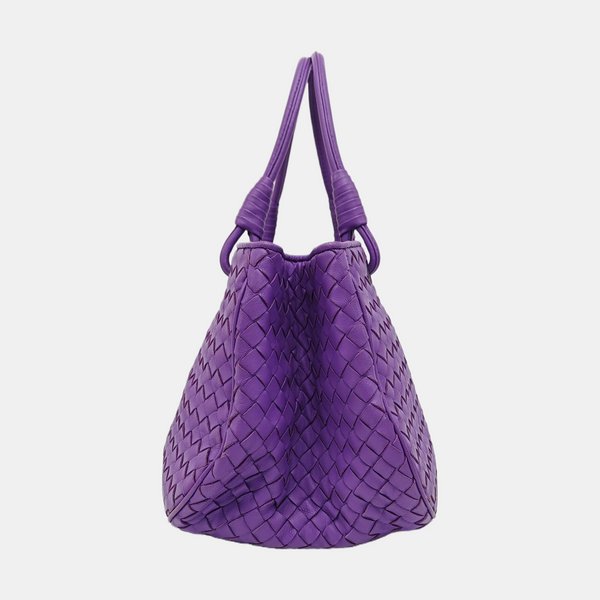 Lambskin Tote Bag Purple