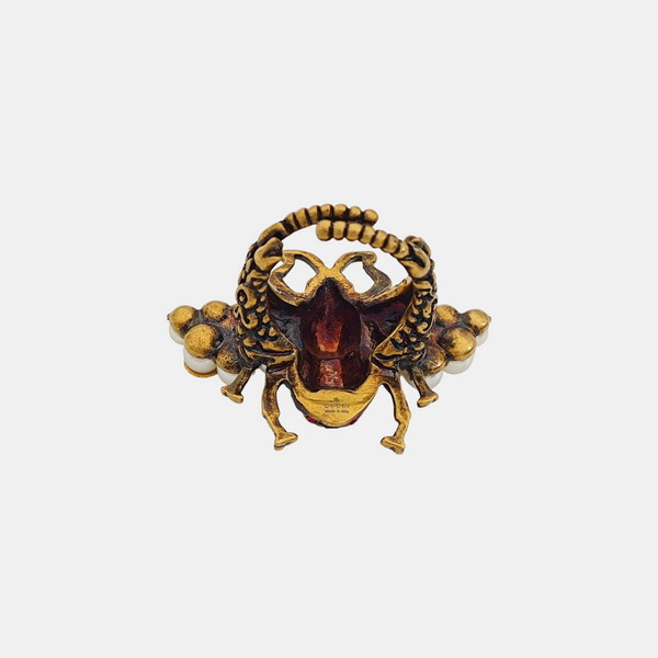 Interlocking G Metal Gold Ring EU 55