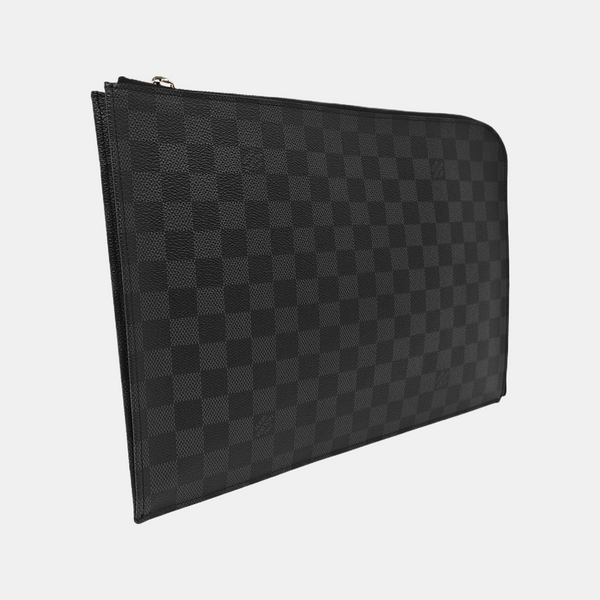 Damier Graphite Coated Canvas Clutch Gray