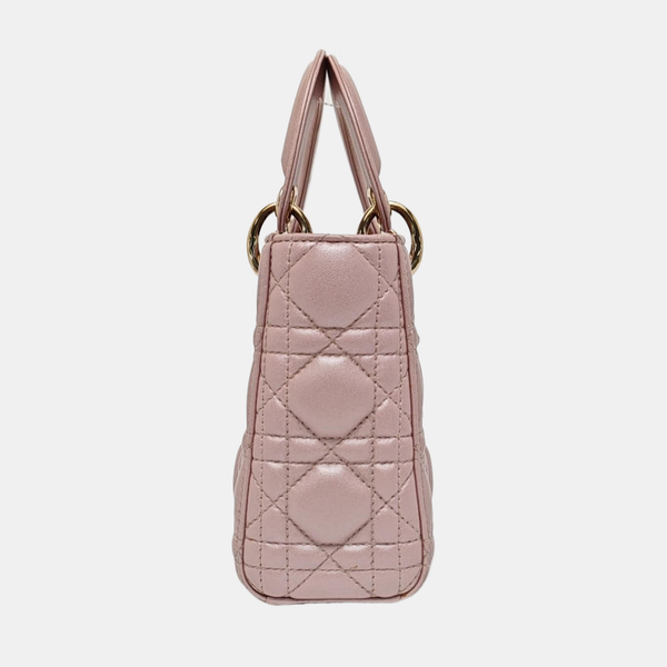 Lady Dior Mini Cannage Lambskin Pink