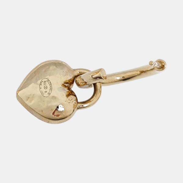 CC Logo Metal Gold Stud Earrings