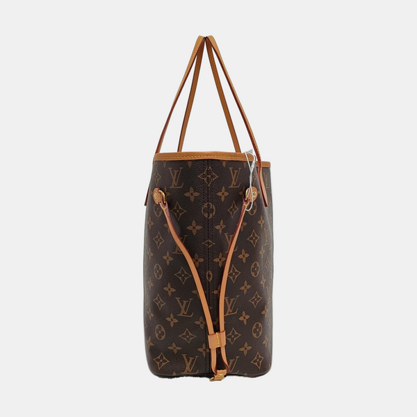 NEVERFULL MM Monogram Coated Canvas Brown
