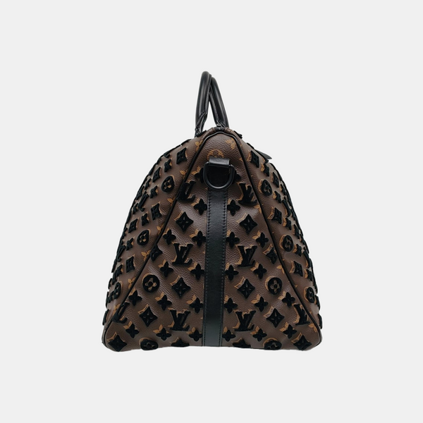 KEEPALL 50 Lona recubierta Monogram Marrón