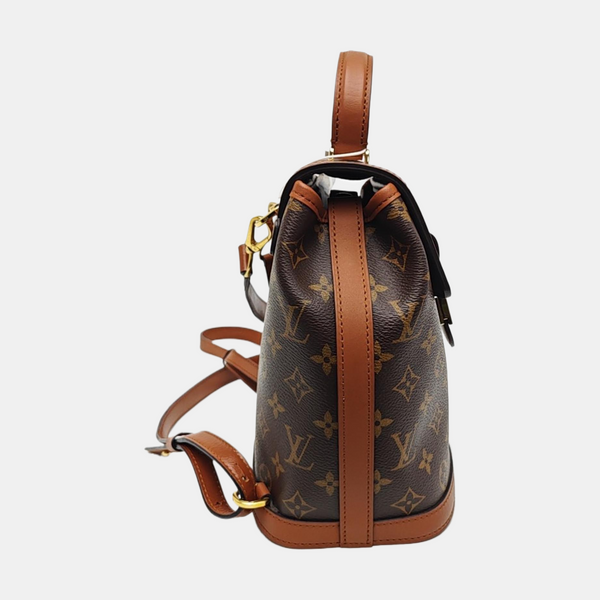Monogram Coated Canvas Backpack PM Brown