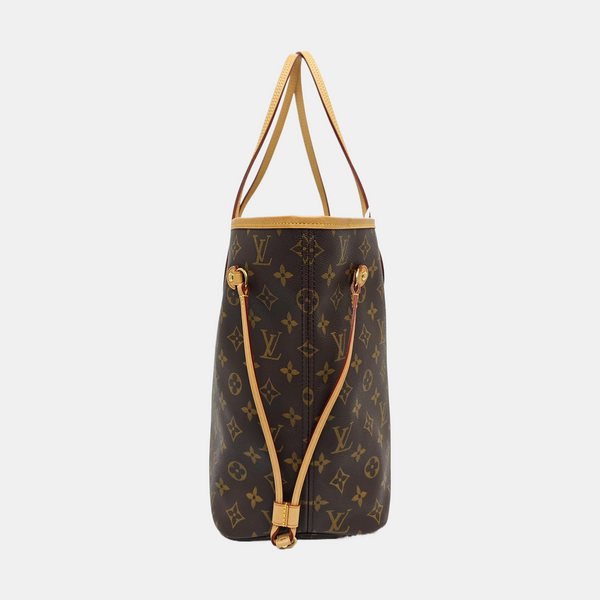 NEVERFULL MM Monogram Coated Canvas Brown