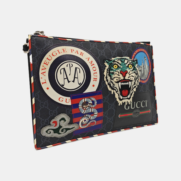 Courrier Monogram Coated Canvas Black