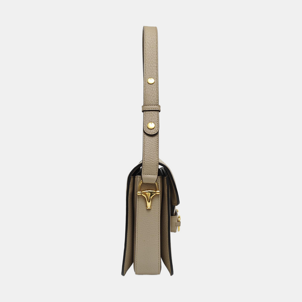 Horsebit 1955 Small Monogram Coated Canvas Beige
