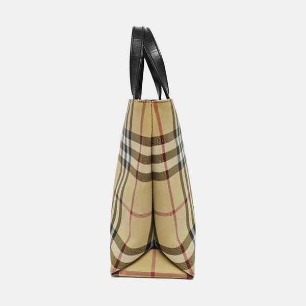Large Coated Canvas Beige