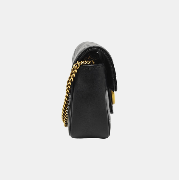 GG Marmont Mini Quilted Calfskin Black