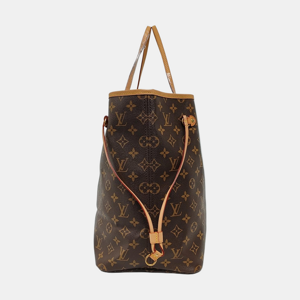 NEVERFULL GM Monogram Coated Canvas Brown