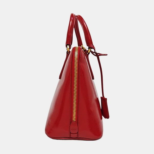 Paseo de ternera saffiano pequeña roja