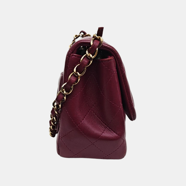 CLASSIC FLAP Mini Quilted Lambskin Purple