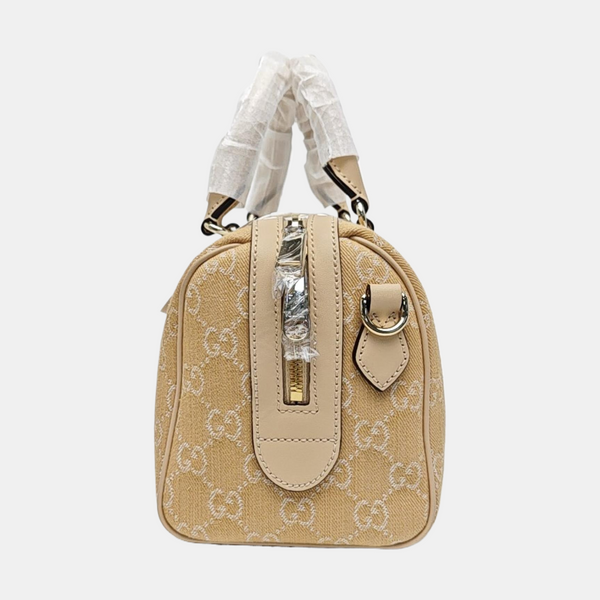 Ophidia Small Monogram Denim Beige