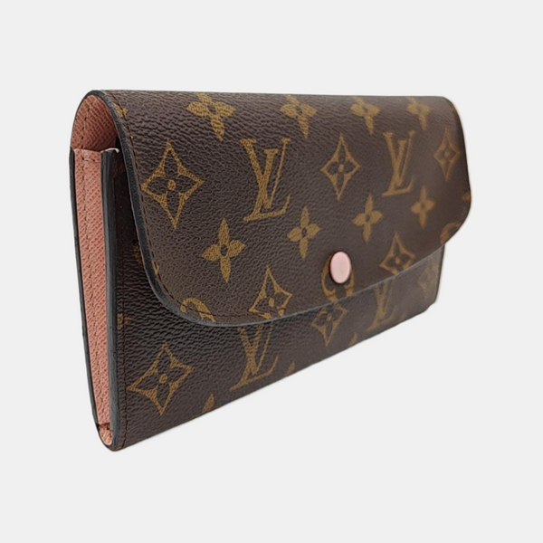 EMILIE Monogram Coated Canvas Brown Wallet