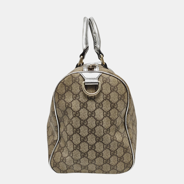 Joy Medium Monogram Coated Canvas Black